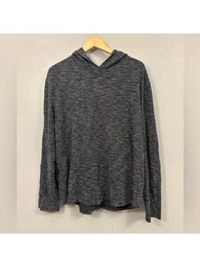Vince Charcoal Knit Hoodie Mens Size Large